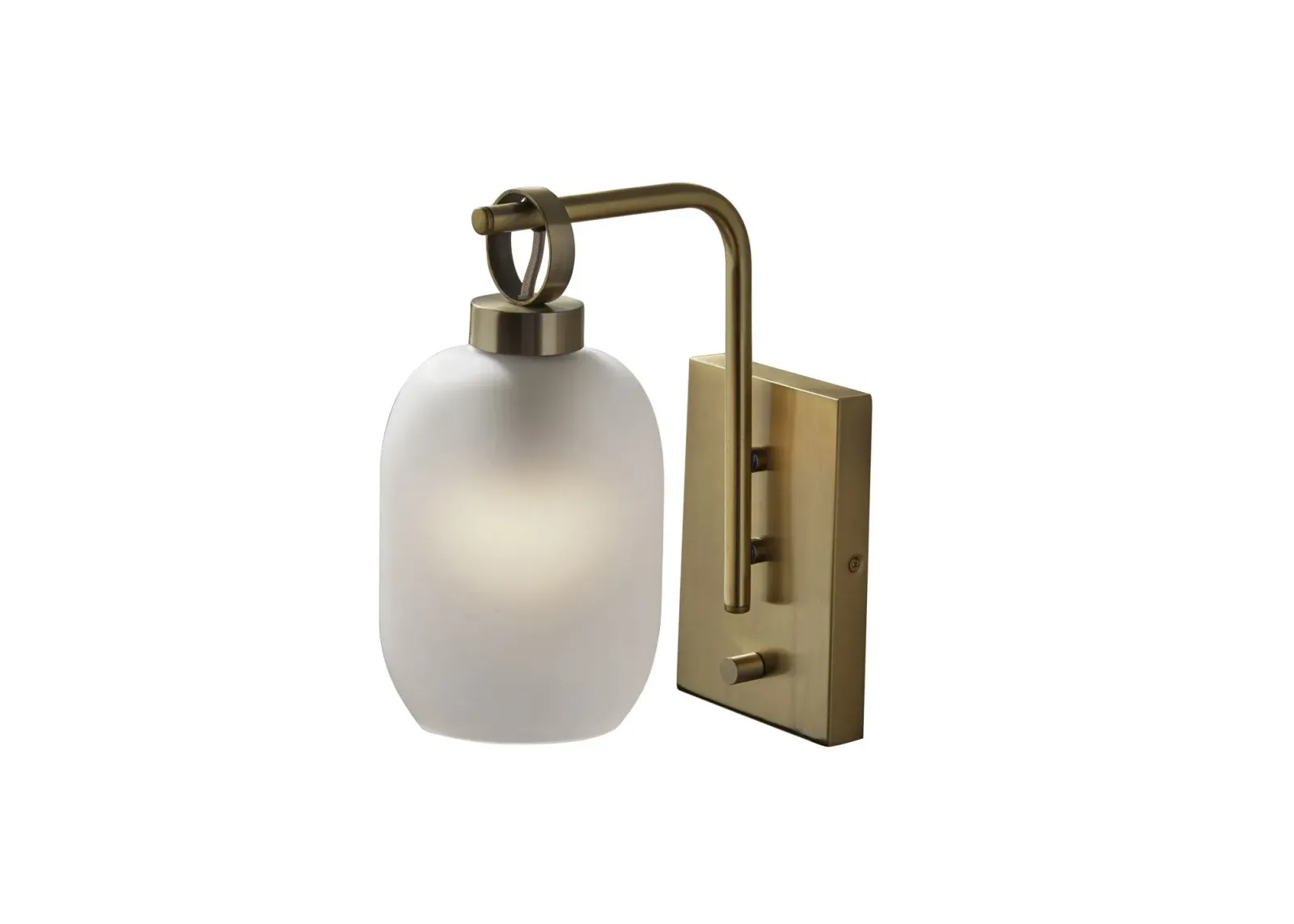 Lancaster Brass Wall Lamp in Antique Brass by Adesso Inc