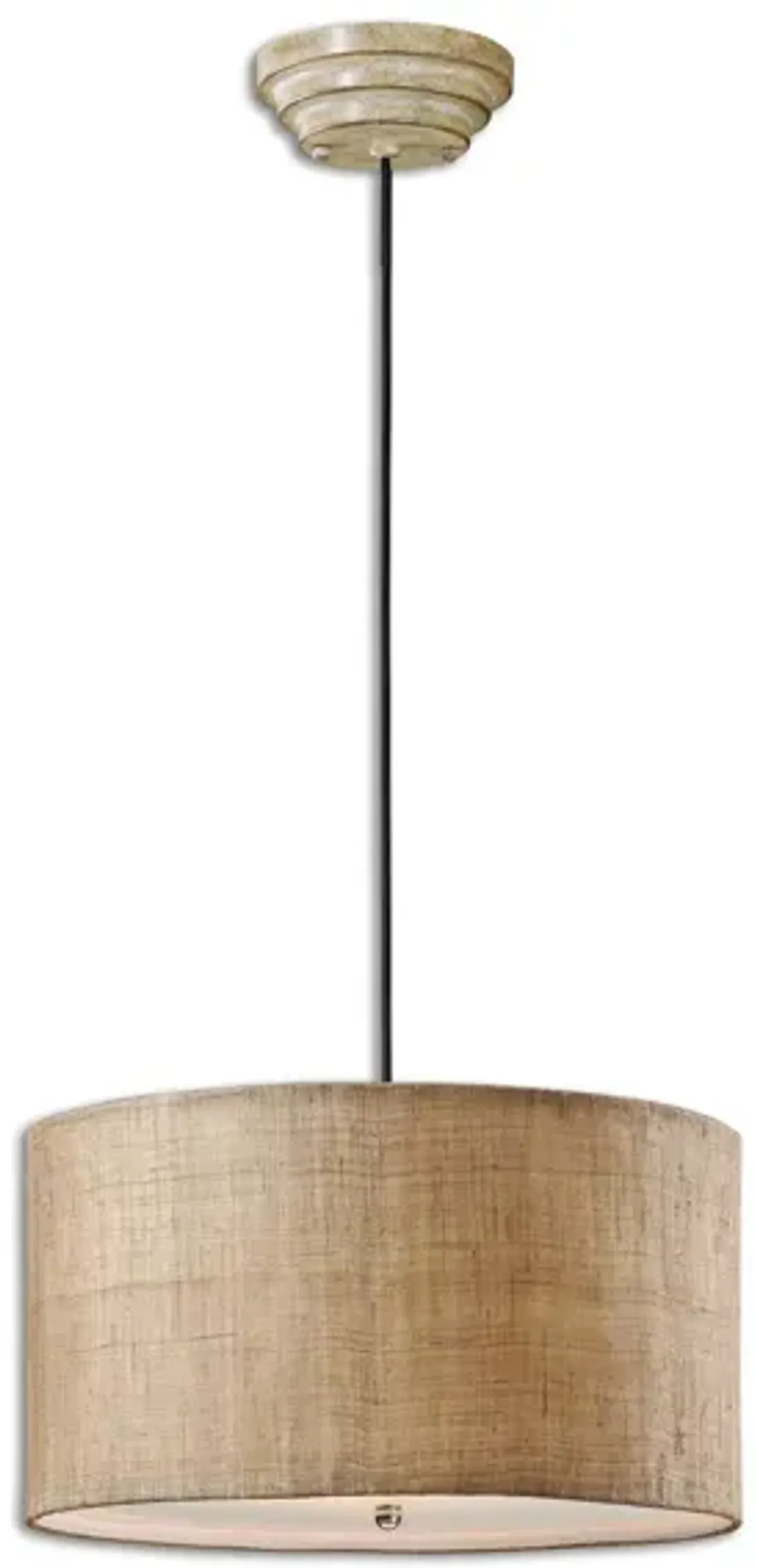 Dafina Burlap Drum Pendant Light