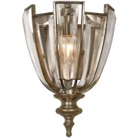 Vicentina Crystal Wall Sconce in Antiqued Silver by Uttermost