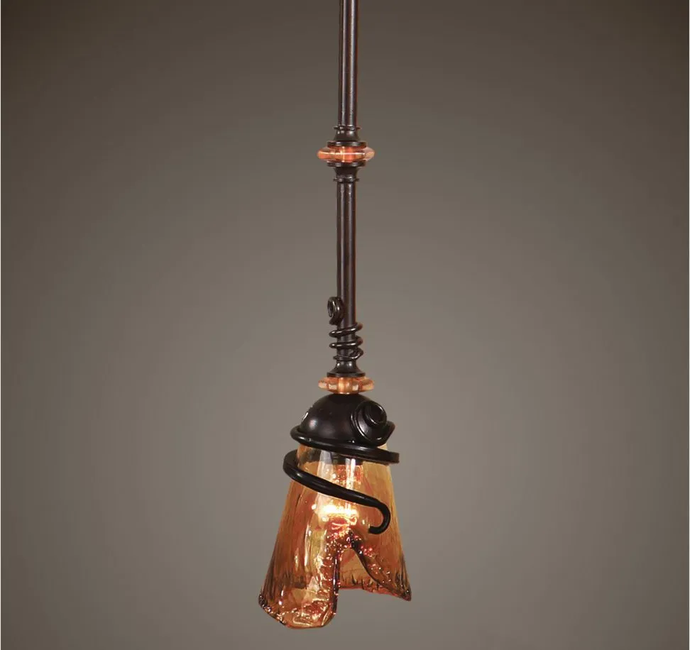 Vitalia Mini Pendant Light in Brown by Uttermost