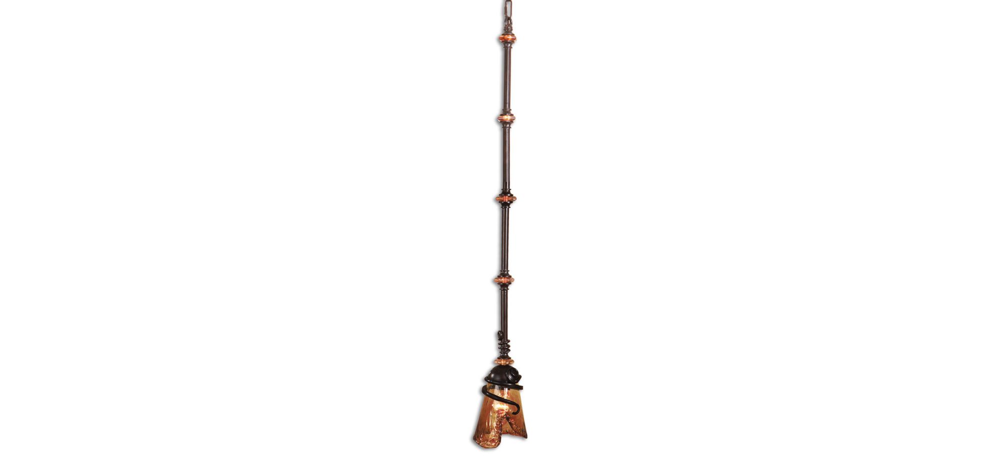 Vitalia Mini Pendant Light in Brown by Uttermost