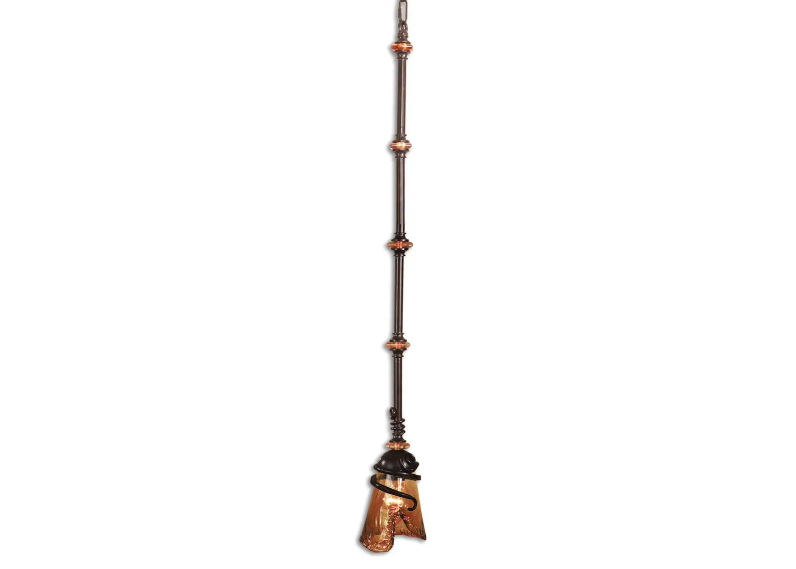 Vitalia Mini Pendant Light in Brown by Uttermost