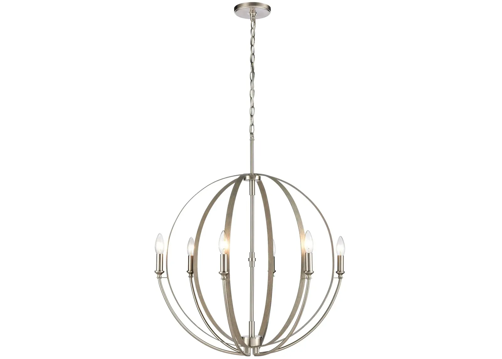 Rotunda 6-Light Chandelier in Beechwood by Stein World