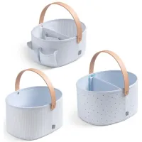 BabyGap 3-Pack Storage Bins with Handles by Delta Children in Blue by Delta Children