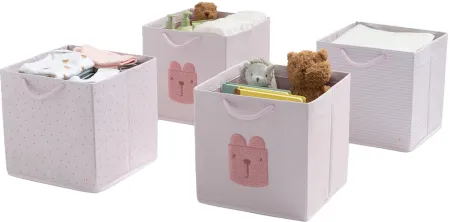 BabyGap 4-Pack Storage Bins with Handles by Delta Children in Pink by Delta Children