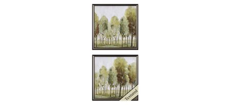 Silent Fall S/2 Wall Art in Green, Brown Neutral by Propac Images