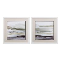 Shifting Currents Wall Art in Gray, Black, White, Monochromatic by Propac Images