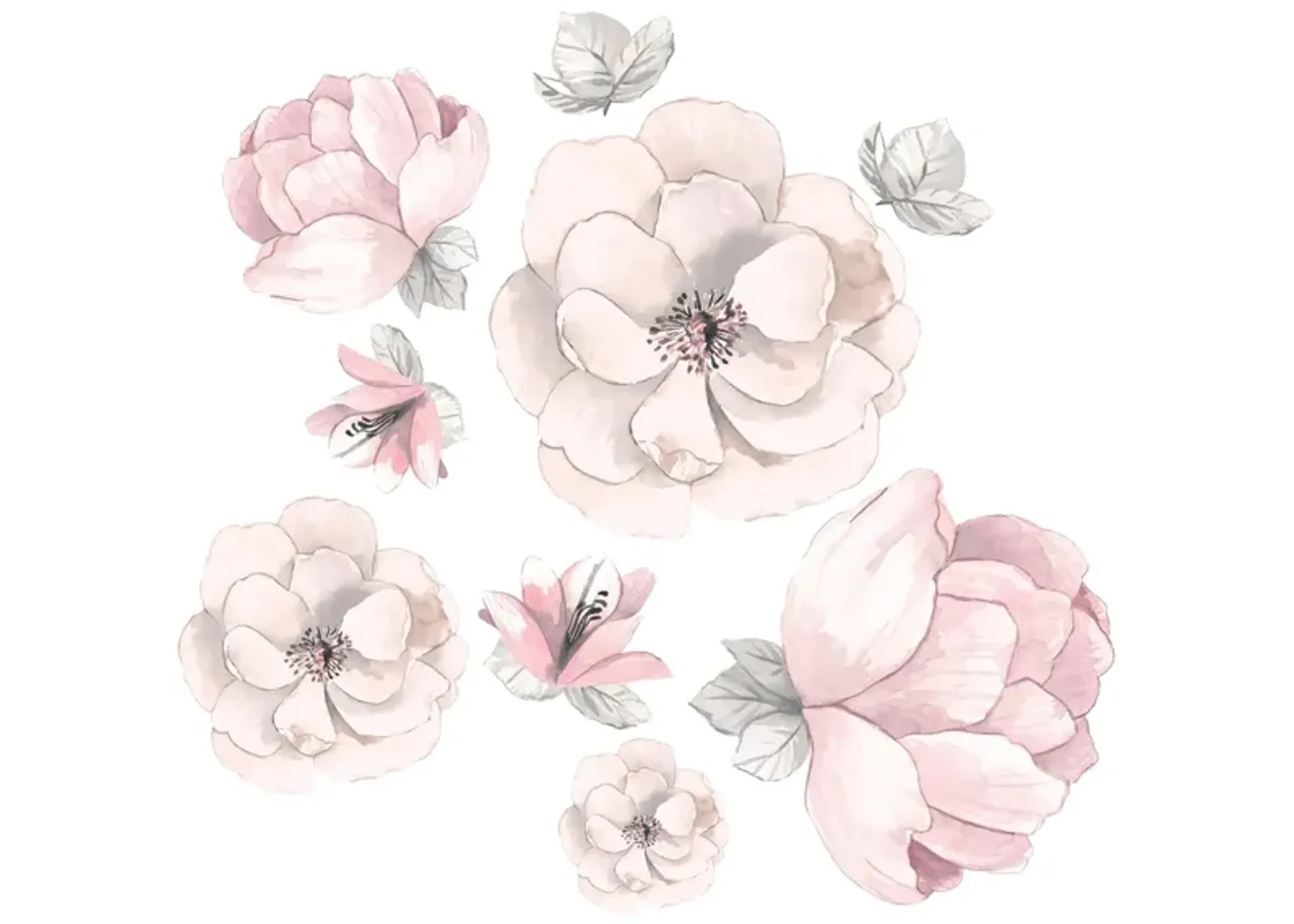 Signature Botanical Wall Decals in Pink