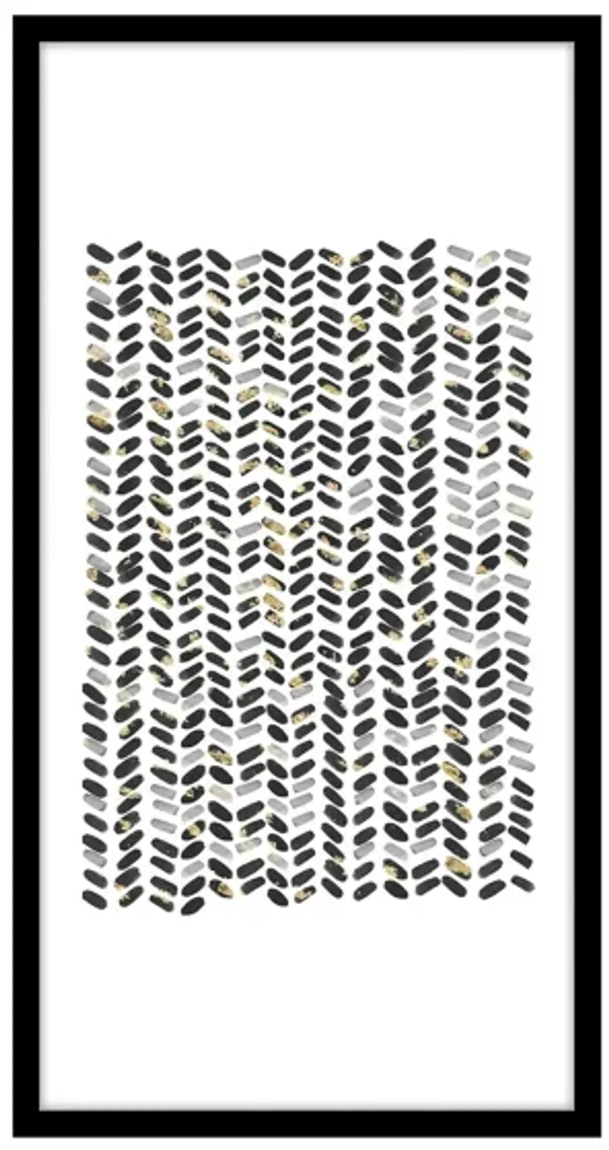 Array Black - Chevron Wall Art in BLACK/WHITE by Bellanest