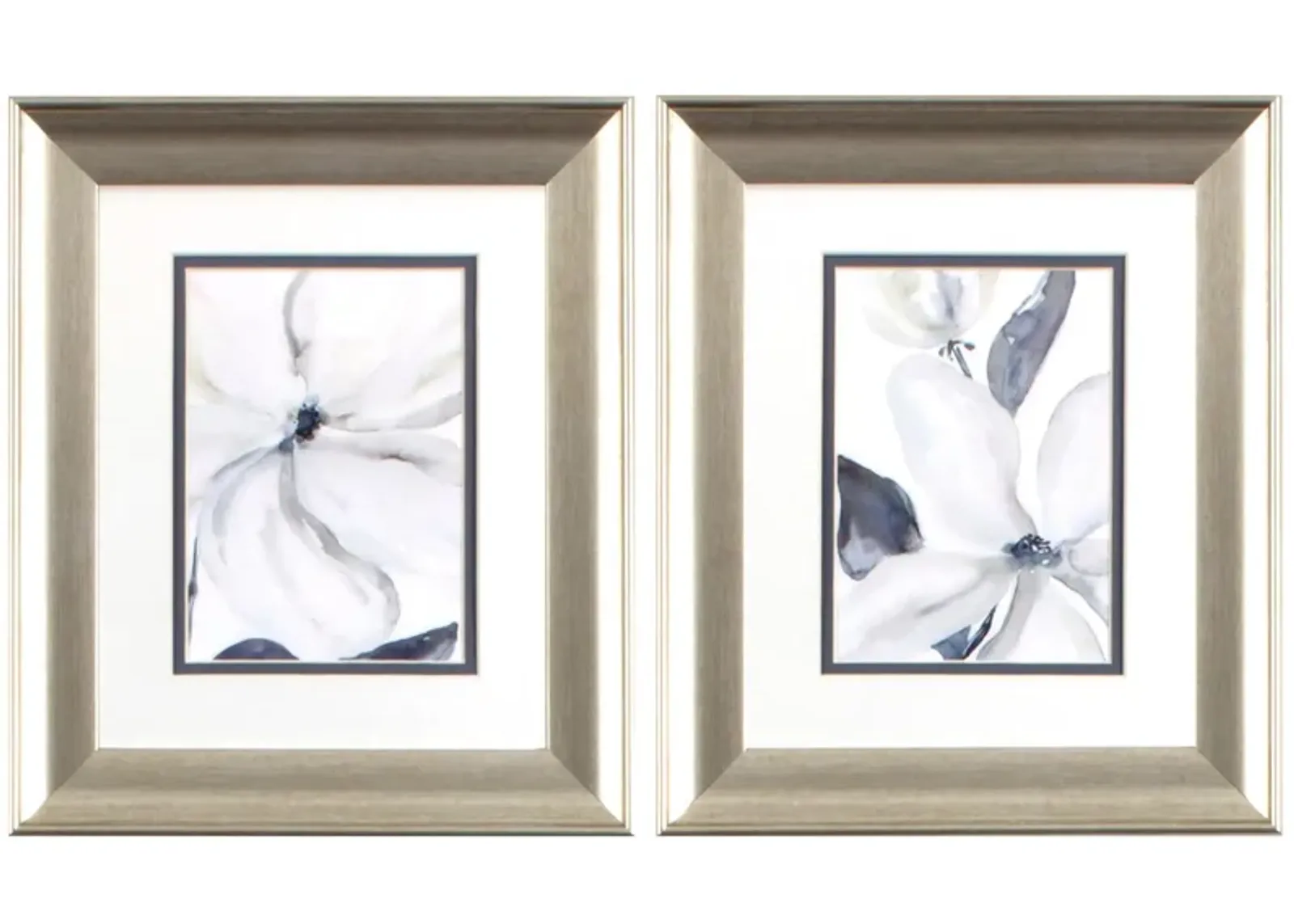 Daybreak Bloom Wall Art S/2 in Gray, White, Blue, Neutral by Propac Images