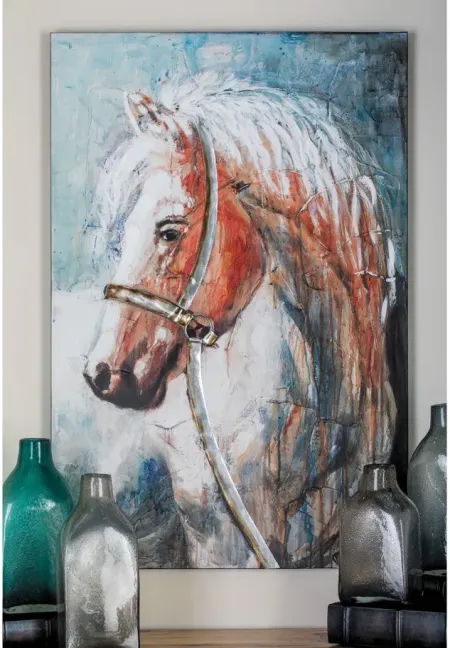Ivy Collection Horse Wall Art in Brown by UMA Enterprises