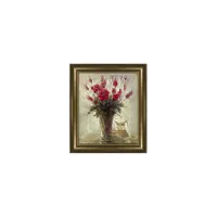 Vase With Milk Pitcher Framed Canvas Wall Art in Multicolor by Prestige Arts /Ati Indust