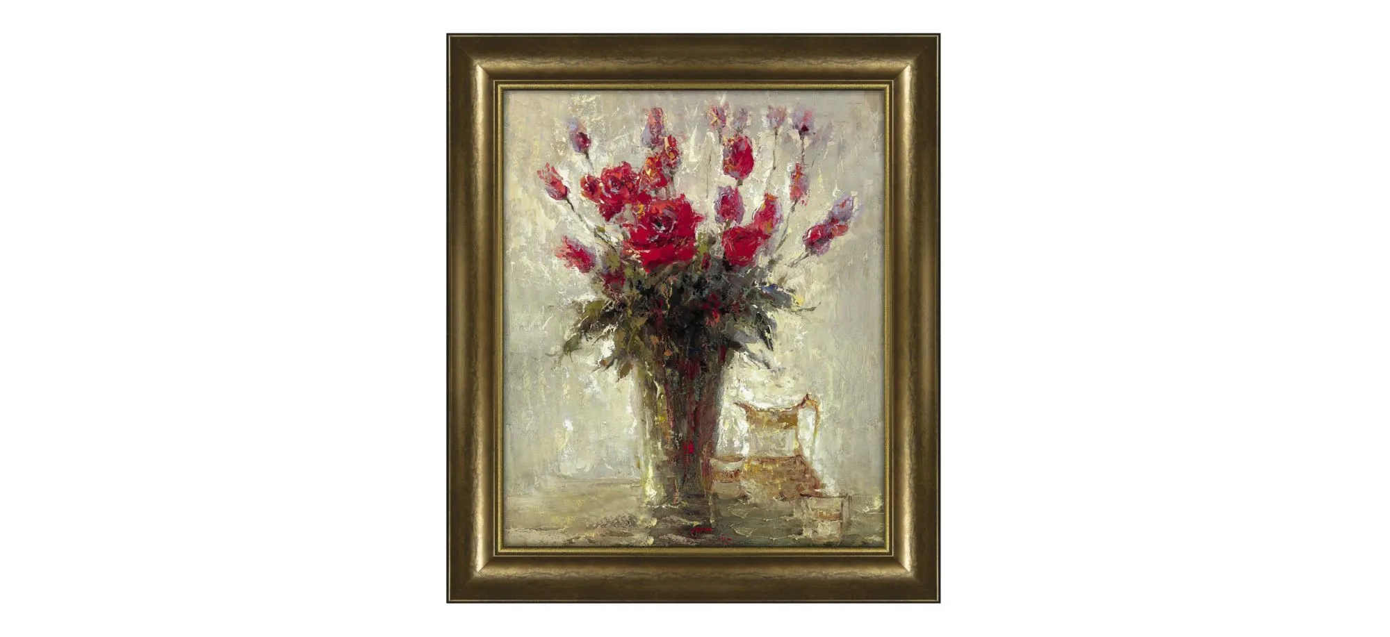 Vase With Milk Pitcher Framed Canvas Wall Art in Multicolor by Prestige Arts /Ati Indust