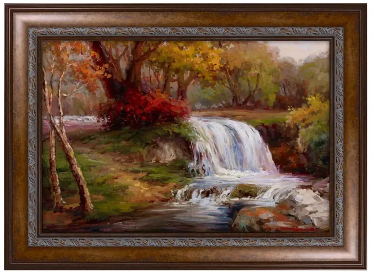 Waterfall Framed Canvas Wall Art