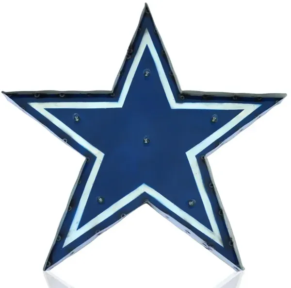 NFL Logo Lighted Recycled Metal Sign