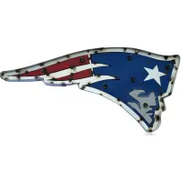 NFL Logo Lighted Recycled Metal Sign in New England Patriots by Imperial International
