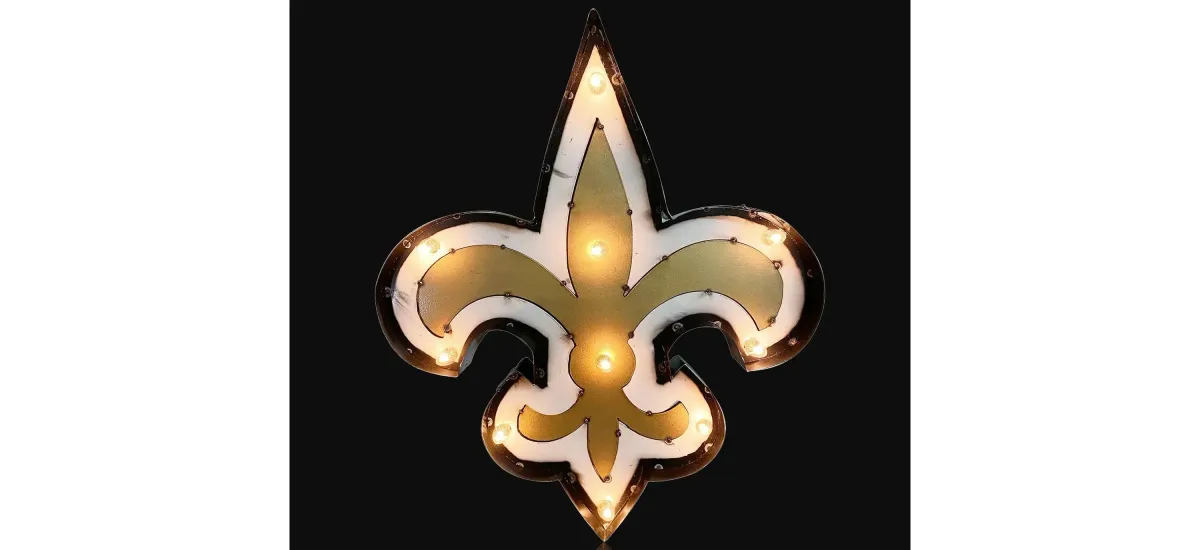 NFL Logo Lighted Recycled Metal Sign