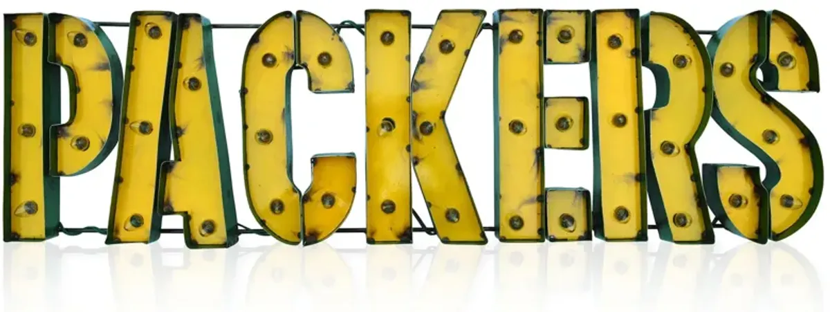 NFL Lighted Recycled Metal Sign