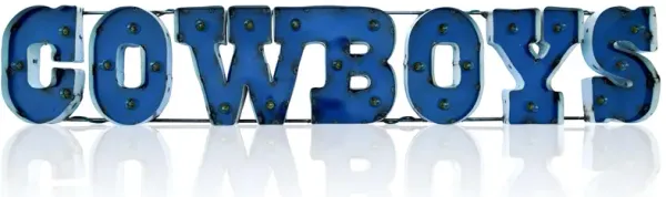 NFL Lighted Recycled Metal Sign