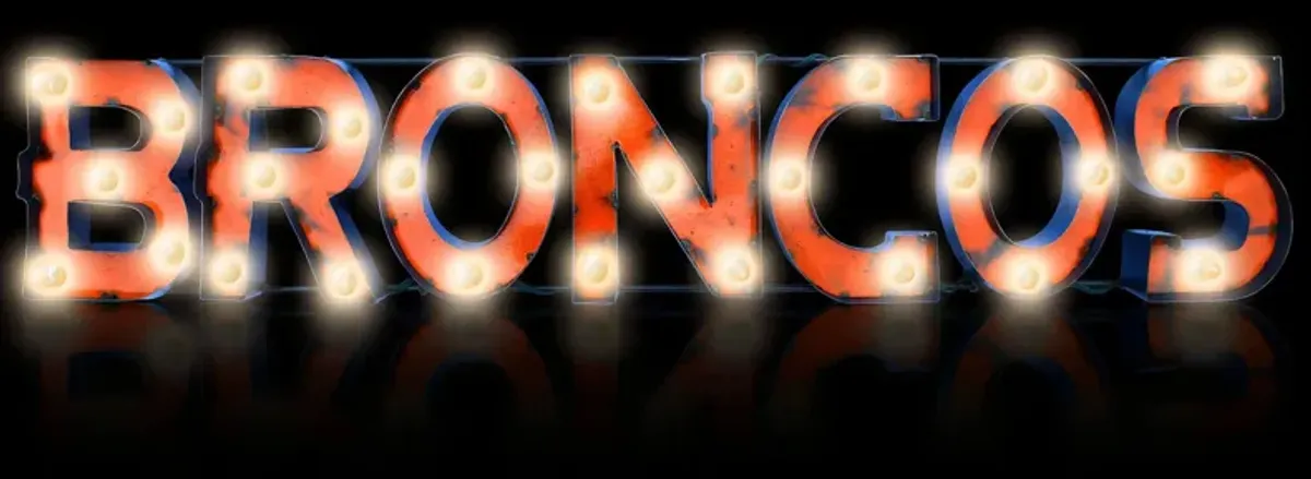 NFL Lighted Recycled Metal Sign