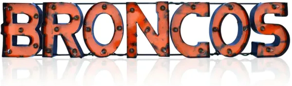 NFL Lighted Recycled Metal Sign