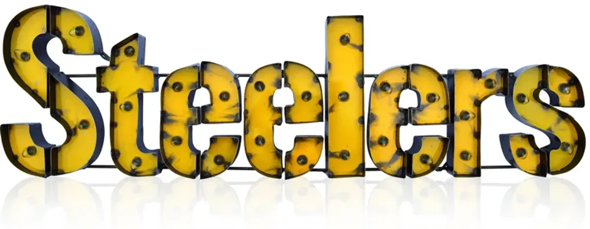 NFL Lighted Recycled Metal Sign