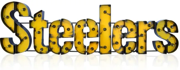 NFL Lighted Recycled Metal Sign