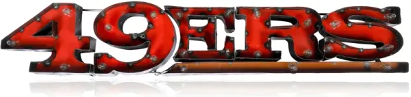 NFL Lighted Recycled Metal Sign