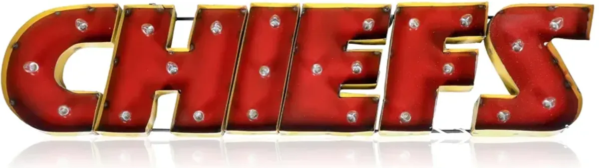 NFL Lighted Recycled Metal Sign