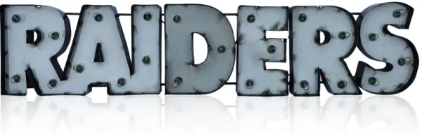 NFL Lighted Recycled Metal Sign