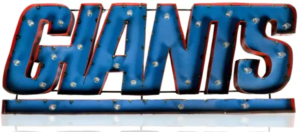 NFL Lighted Recycled Metal Sign