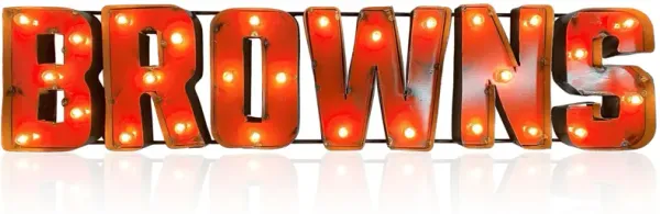 NFL Lighted Recycled Metal Sign