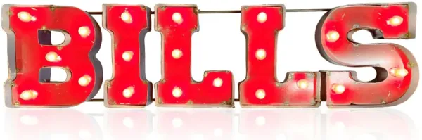 NFL Lighted Recycled Metal Sign