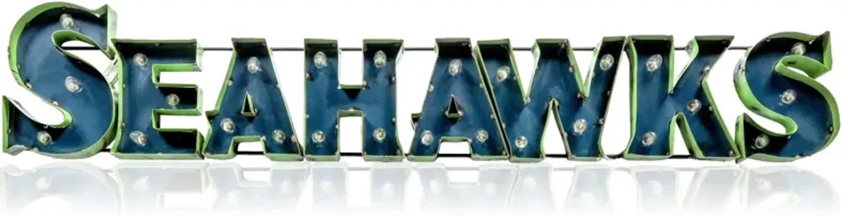 NFL Lighted Recycled Metal Sign