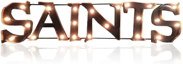 NFL Lighted Recycled Metal Sign