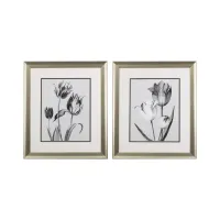Tulip Service Wall Art in Gray, Black, White, Monochromatic by Propac Images