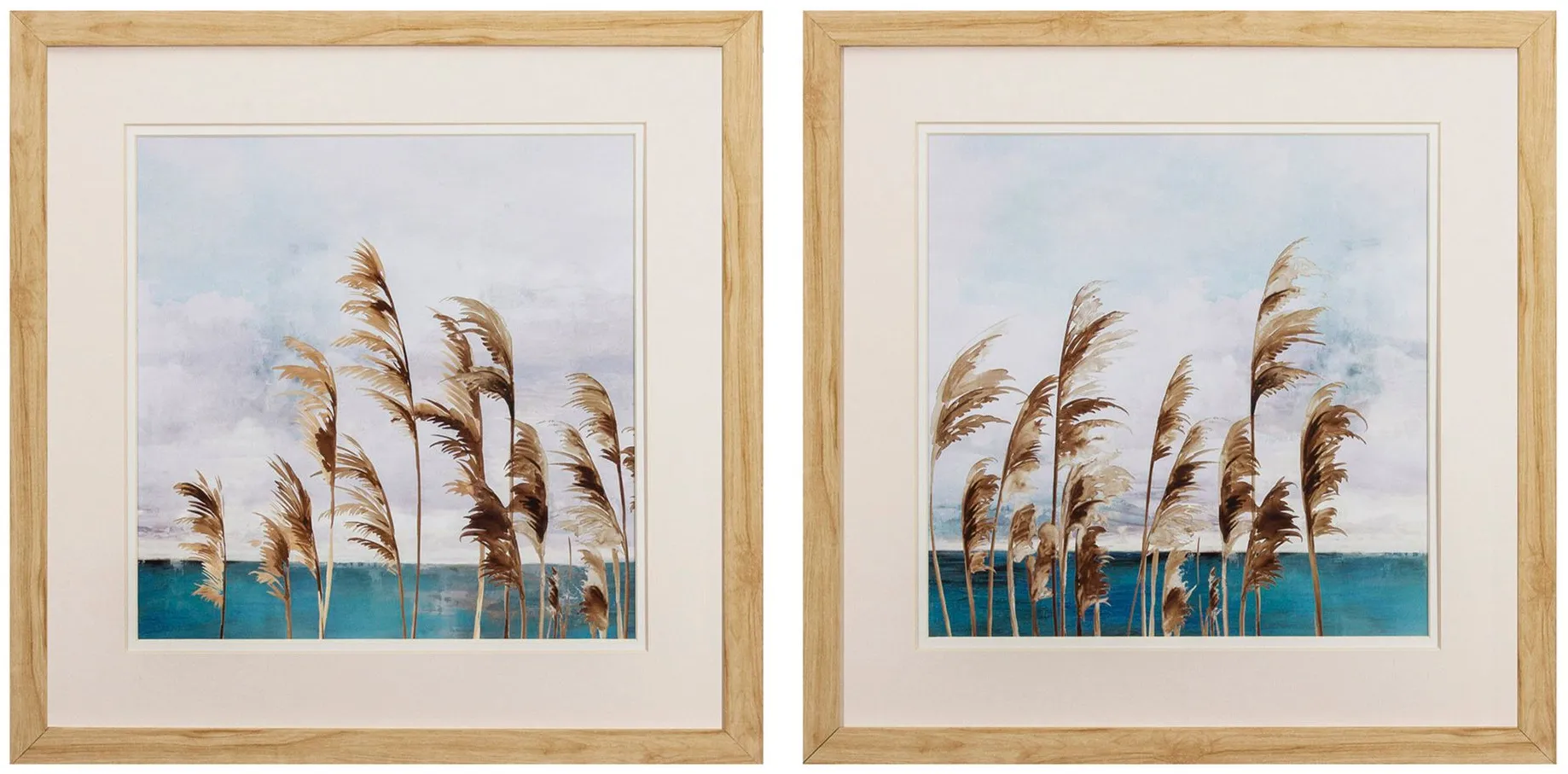 Summer Wind Wall Art in Blue, Tuquoise, Brown, Tan, Cream by Propac Images
