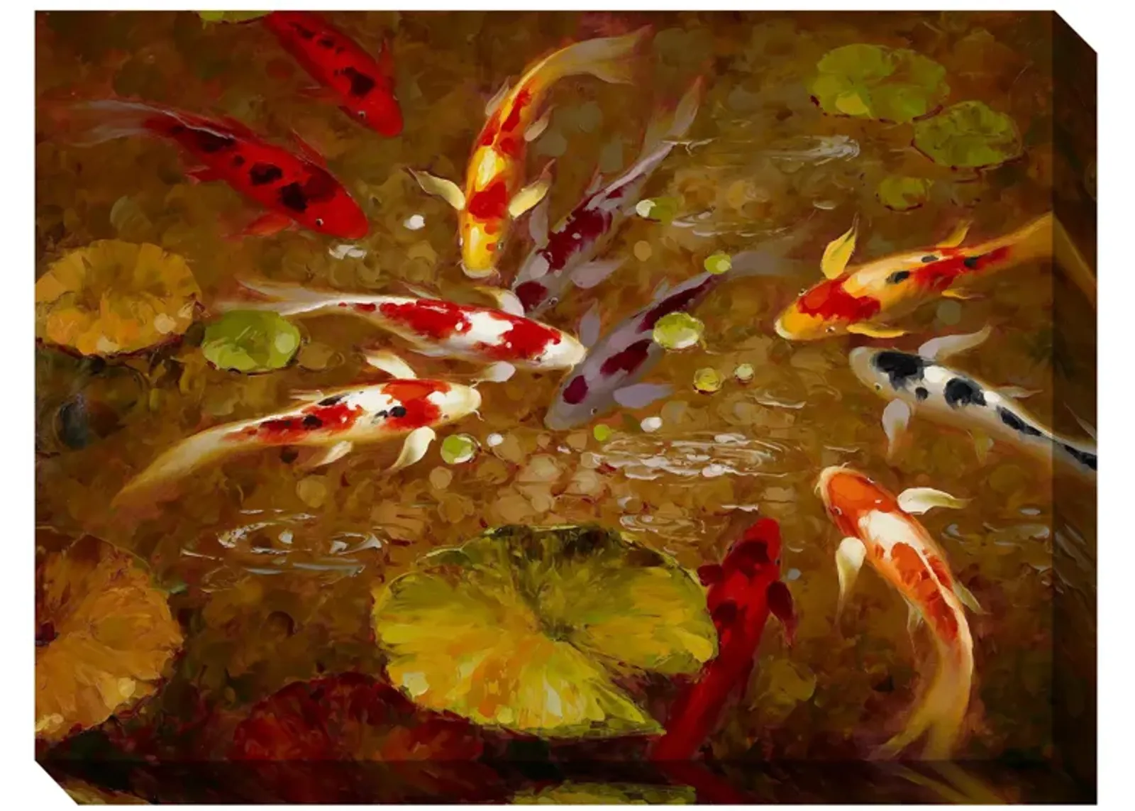 Koi Fish Gallery-Wrapped Canvas Wall Art in Multicolor by Prestige Arts /Ati Indust