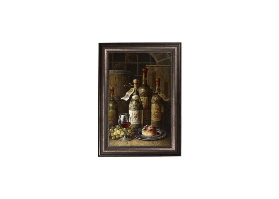 Aged Wine Framed Wall Art in Multicolor by Prestige Arts /Ati Indust