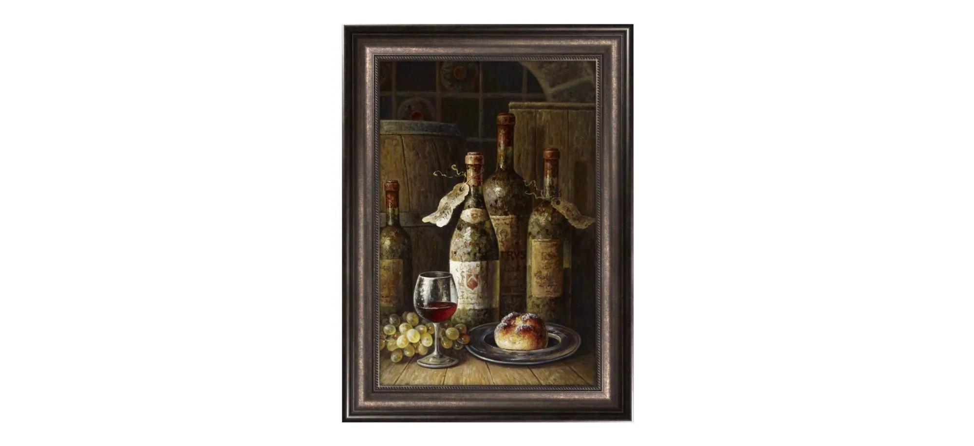 Aged Wine Framed Wall Art in Multicolor by Prestige Arts /Ati Indust