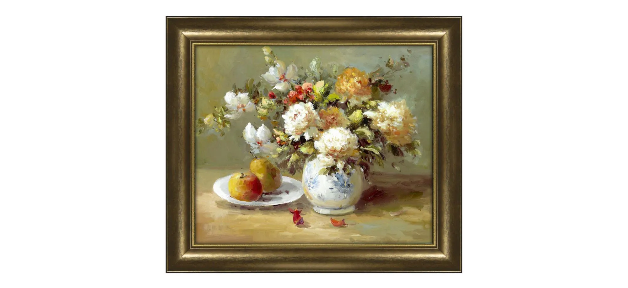 Flowers and Fruits Framed Canvas Wall Art in Multicolor by Prestige Arts /Ati Indust
