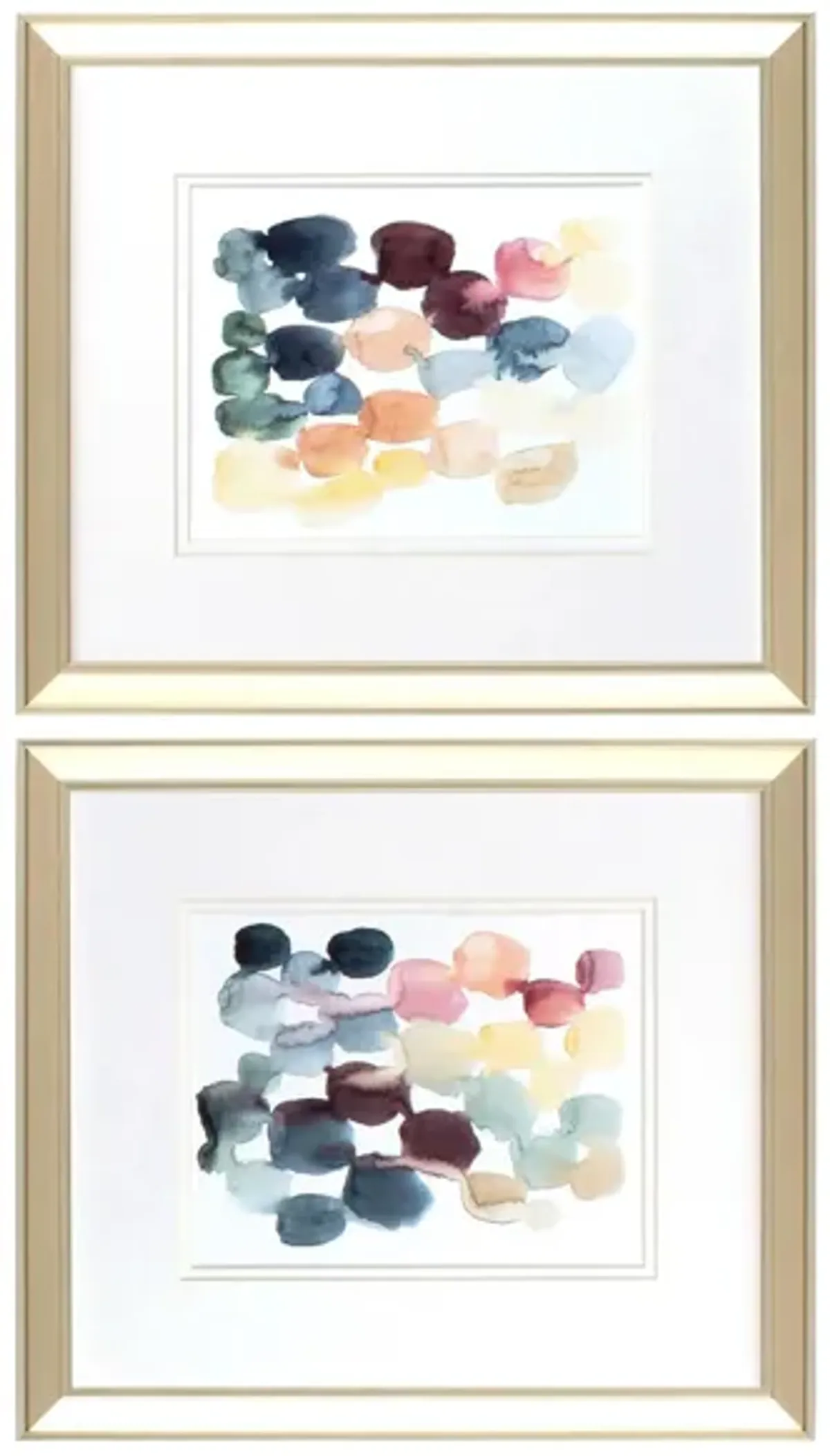 Desert Stones Wall Art S/2 in Multicolor, Blue, Green, Pink Yellow by Propac Images