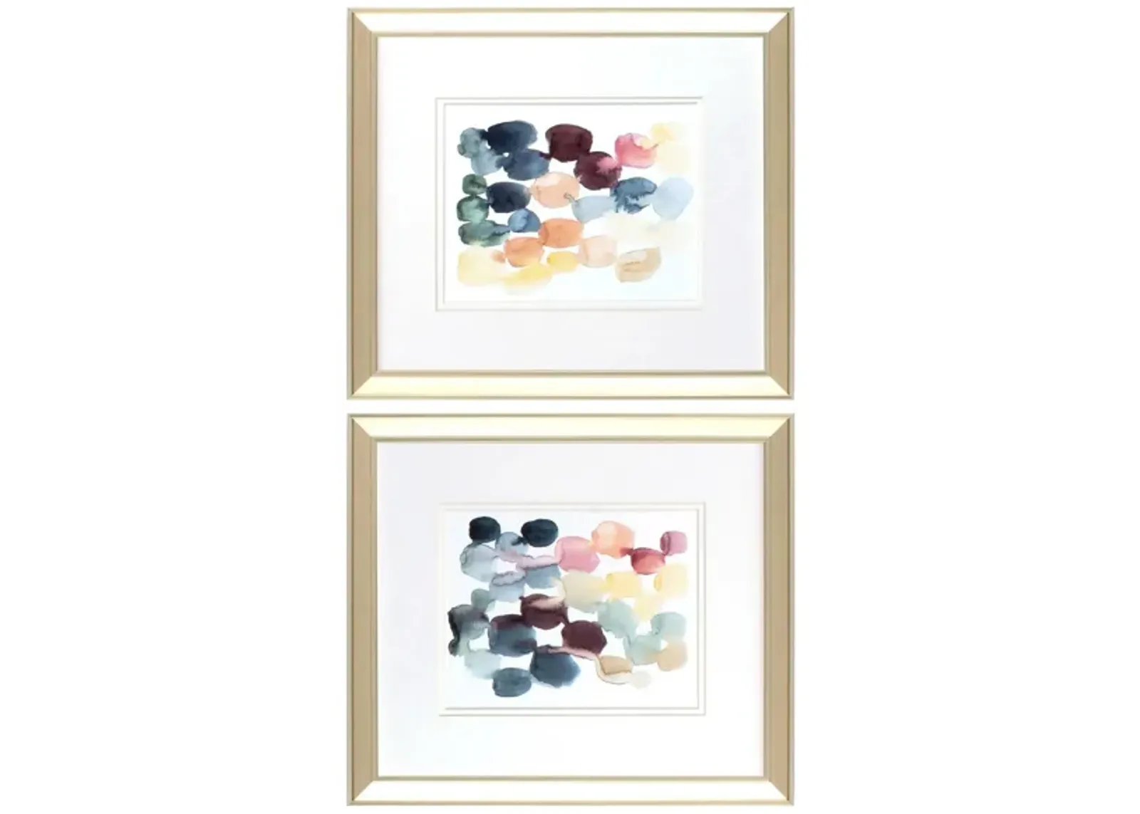 Desert Stones Wall Art S/2 in Multicolor, Blue, Green, Pink Yellow by Propac Images