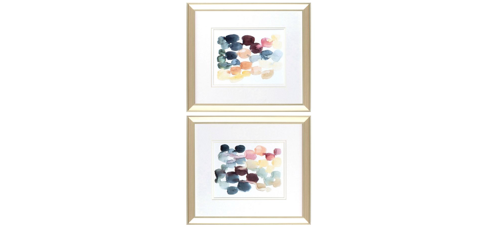 Desert Stones Wall Art S/2 in Multicolor, Blue, Green, Pink Yellow by Propac Images