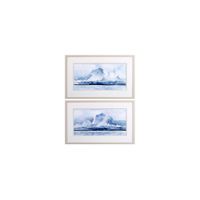Passing Rain Storm Wall Art S/2 in Blue, Navy, Cream, Neutral by Propac Images