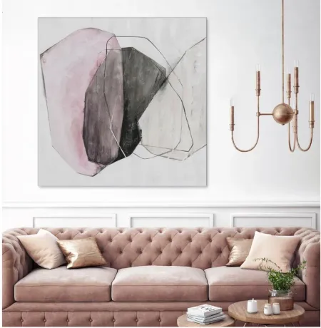 Giant Art Tickled With Pink in Gray by Giant Art