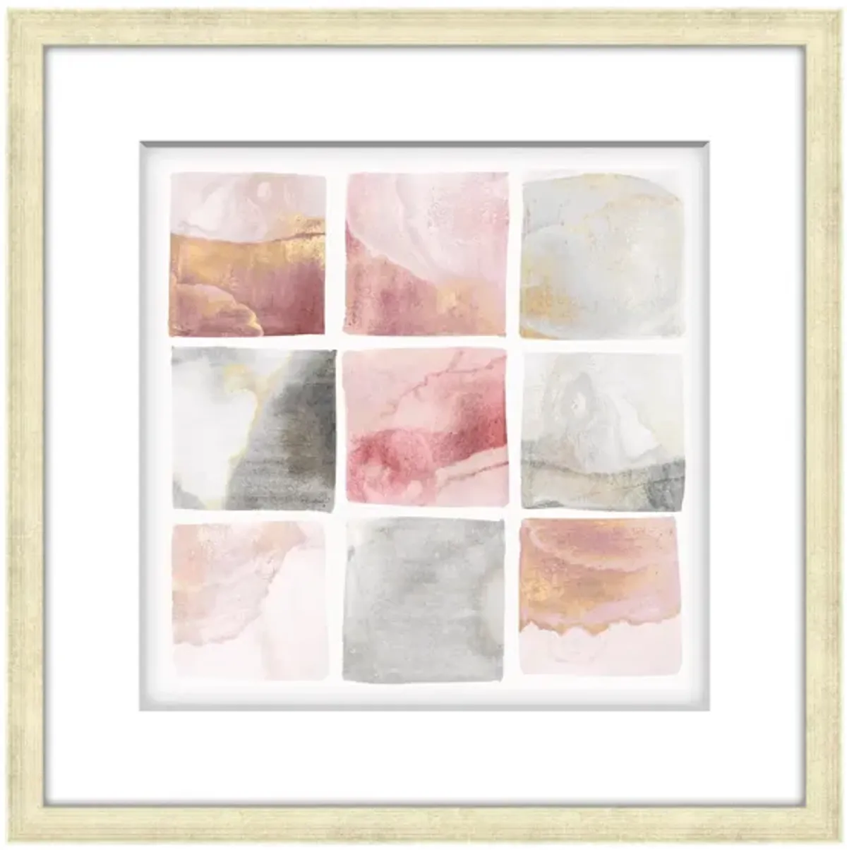 To the Nines III Wall Art in BLUSH/WHITE/GRAY by Bellanest