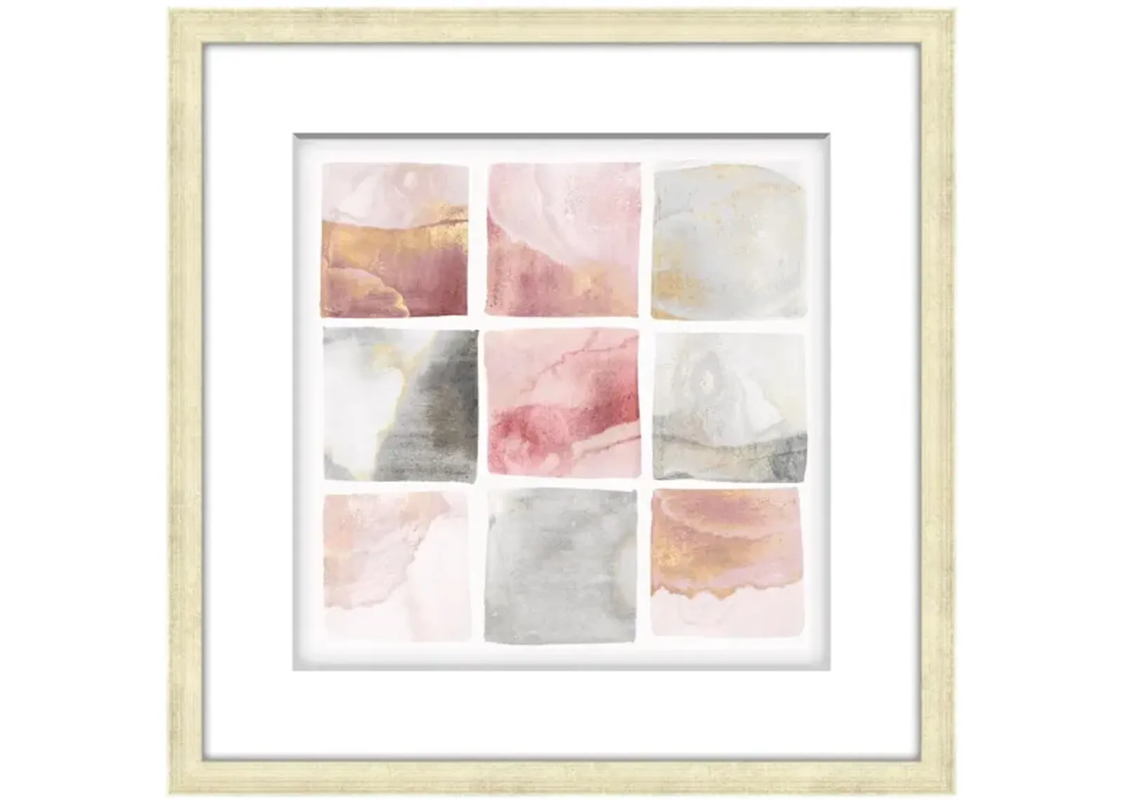 To the Nines III Wall Art in BLUSH/WHITE/GRAY by Bellanest