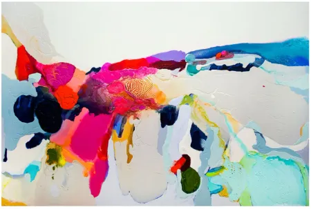 Reach in out by Claire Desjardins in White;Red;Orange;Yellow;Green;Blue;Purple;Pink;Gray by Giant Art
