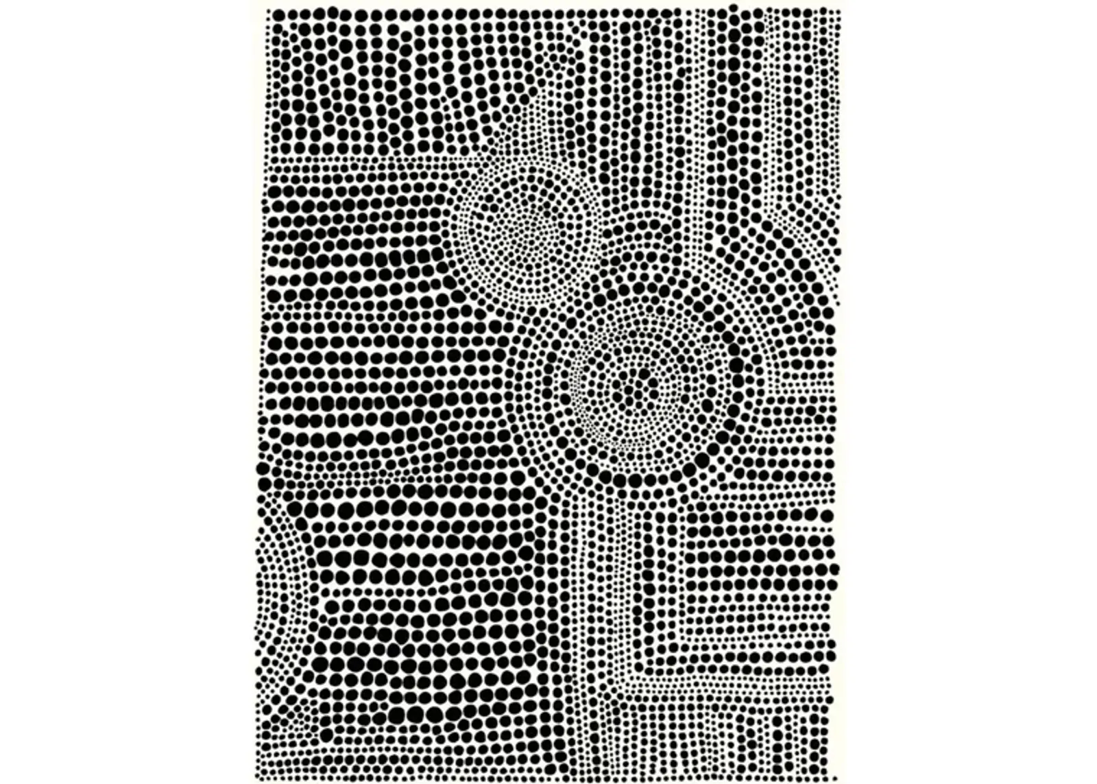 Clustered Dots A by Natasha Marie in Black;White by Giant Art